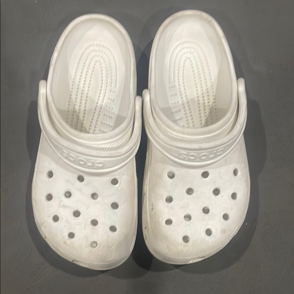 CROCS White Sandals with Perforated Design